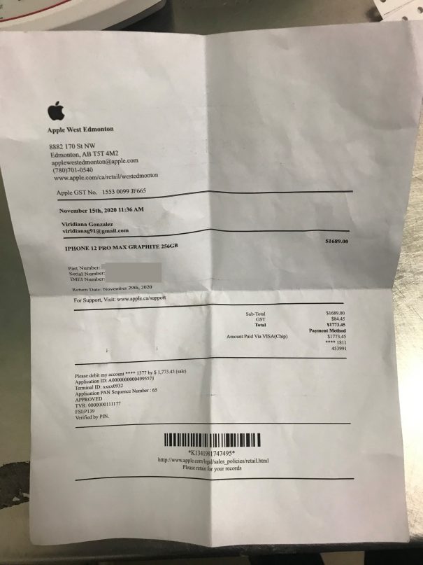 can apple serial number be fake